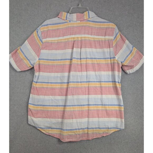 Tommy Hilfiger Shirt Womens XL Multicolor Striped Short Sleeve Summer Button Up - Picture 6 of 8